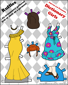 dictionary paper doll